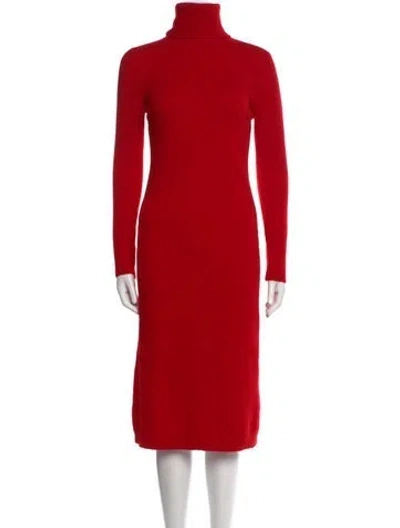 Pre-owned Sergio Hudson Cashmere Midi Length Dress In Red