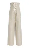 Sergio Hudson Corset Pants In Silver