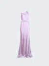 Sergio Hudson Cowl Neck Gown In Blue