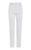 Sergio Hudson Cropped Cotton Pants In Silver