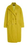 Sergio Hudson Double Breasted Oversized Coat In Green