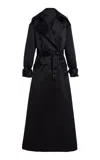 Sergio Hudson Double-faced Satin Evening Coat In Black