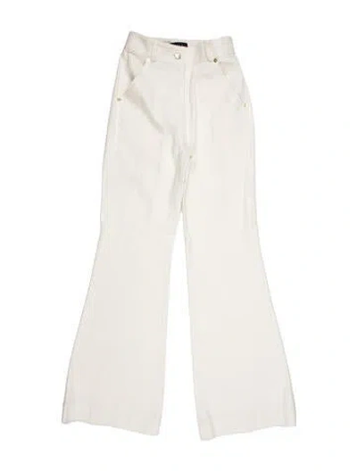 Pre-owned Sergio Hudson Flared Pants In Neutral