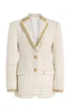 Sergio Hudson Gold Framed Blazer In Multi