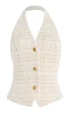 Sergio Hudson Halter Vest In Multi