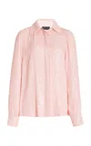 Sergio Hudson Hand-embroidered Top In Pink