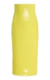 Sergio Hudson High-rise Sequin Pencil Skirt In Yellow