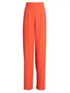 Sergio Hudson High Waisted Signature Pant Apricot In Orange
