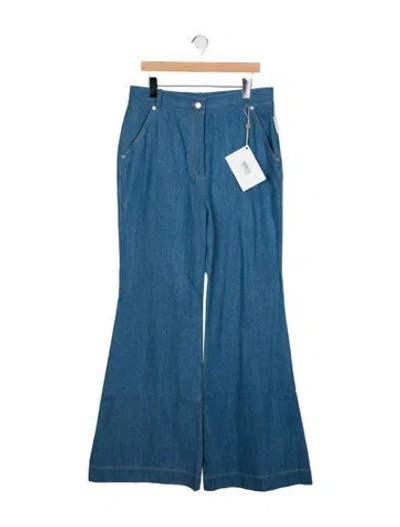 Pre-owned Sergio Hudson High-rise Wide Leg Jeans W/ Tags In Blue