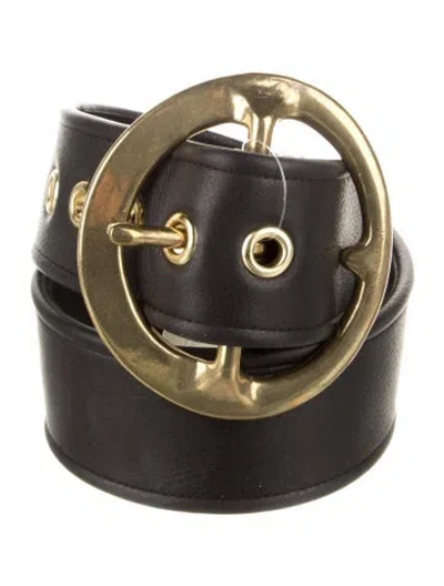 Pre-owned Sergio Hudson Leather Belt In Black