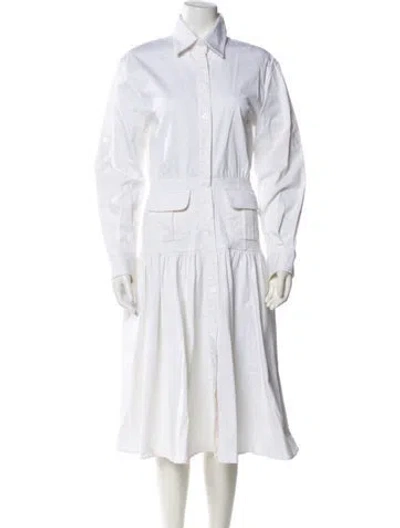 Pre-owned Sergio Hudson Midi Length Dress In White