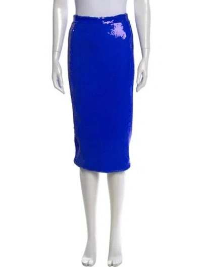Pre-owned Sergio Hudson Midi Length Skirt In Blue