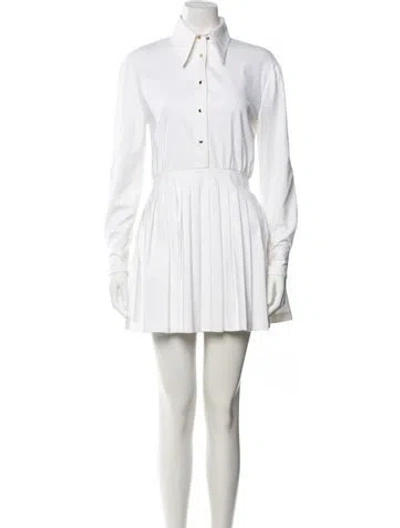 Pre-owned Sergio Hudson Mini Dress In White