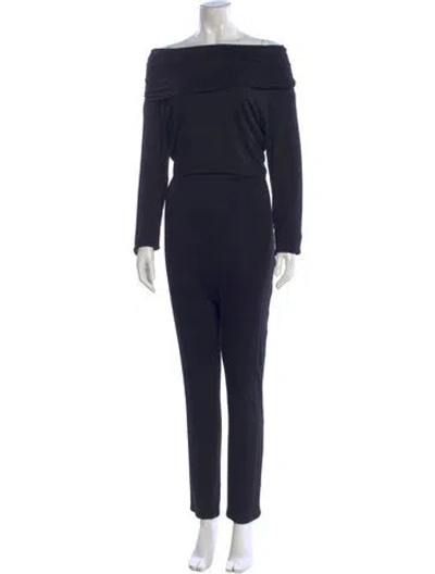 Pre-owned Sergio Hudson Off-the-shoulder Jumpsuit W/ Tags In Blue