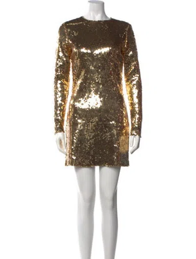 Pre-owned Sergio Hudson Patterned Mini Dress In Multicolor