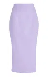 Sergio Hudson Pencil Wool Skirt In Purple