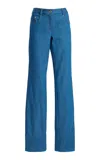 Sergio Hudson Rigid Low-waist Straight Leg Jeans In Blue