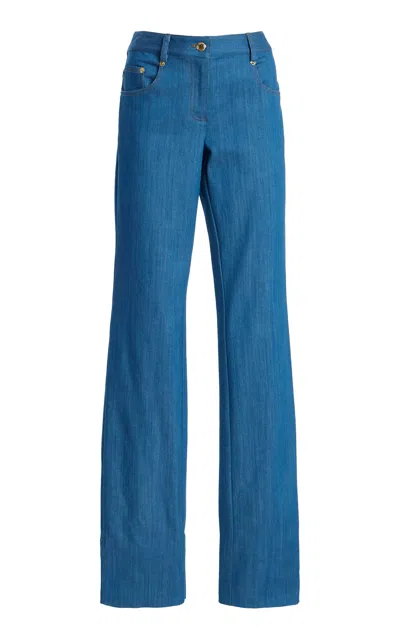 Sergio Hudson Rigid Low-waist Straight Leg Jeans In Blue
