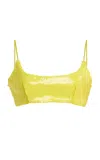 Sergio Hudson Sequin Bandeau Top In Yellow