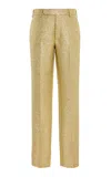 Sergio Hudson Sequined Classic Trousers In Gold
