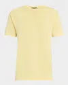 Sergio Hudson Short Sleeve Crew Neck Sweater In Yellow