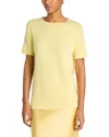 Sergio Hudson Short Sleeve Crew Neck Sweater In Yellow