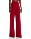 Sergio Hudson Crepe Wide-leg Pants In Merlot