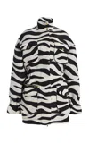 Sergio Hudson Silk Faille Utility Jacket In White