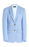 Sergio Hudson Single-breasted Wool Blazer In Light Blue