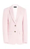 Sergio Hudson Single-breasted Wool Blazer In Pink