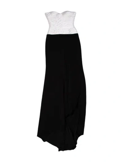 Pre-owned Sergio Hudson Strapless Long Dress In Black