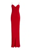 Sergio Hudson Sweetheart Silk Gown In Red