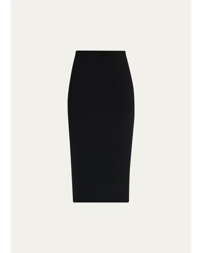 Sergio Hudson Tailored Wool Midi Pencil Skirt In Black