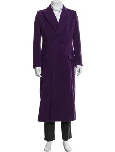 Pre-owned Sergio Hudson Trench Coat In Purple