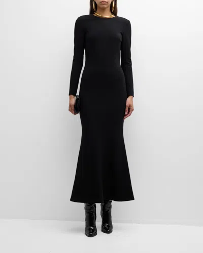 Sergio Hudson Trumpet Sweep Supernova Dress In Onyx