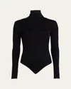 Sergio Hudson Turtleneck Long-sleeve Bodysuit In Black