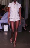 Sergio Hudson Tweed Shorts In Multi