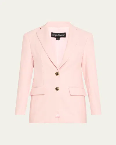 Sergio Hudson Two Button Sb Blazer In Pink
