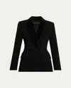Sergio Hudson Velvet Shawl Collar Tuxedo Blazer In Multi