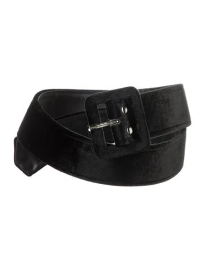 Pre-owned Sergio Hudson Velvet Waist Belt In Black