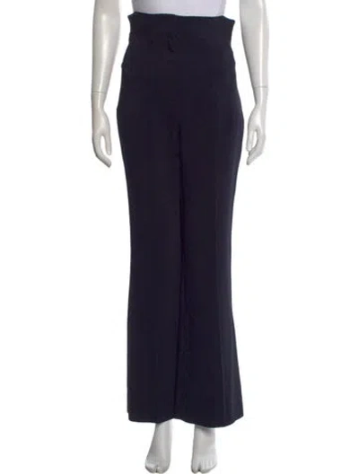 Pre-owned Sergio Hudson Wide Leg Pants In Blue