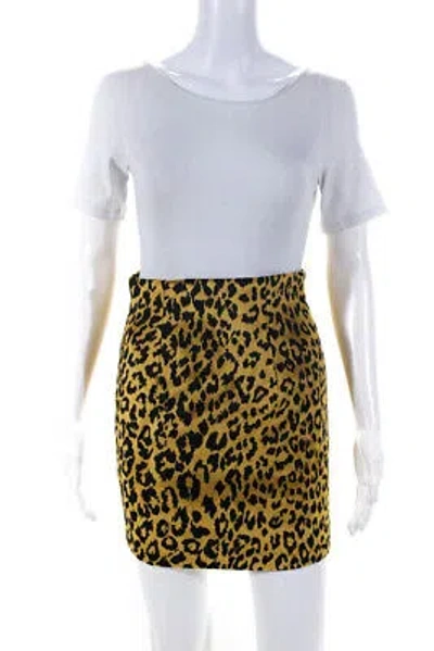 Pre-owned Sergio Hudson Womens Mini Skirt - Leopard Size 0 In Multicolor