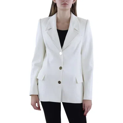 Sergio Hudson Womens Solid Workwear Suit Jacket In White