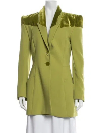 Pre-owned Sergio Hudson Wool Blazer In Green