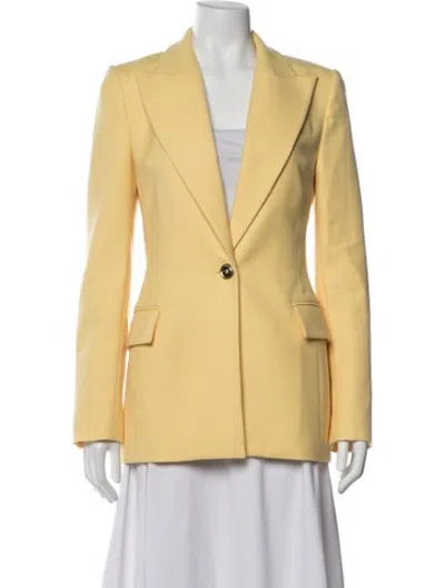 Pre-owned Sergio Hudson Wool Blazer In Yellow
