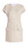 Sergio Hudson Tweed Mini Dress In Multi