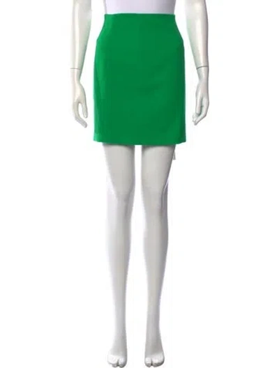 Pre-owned Sergio Hudson Wool Mini Skirt In Green