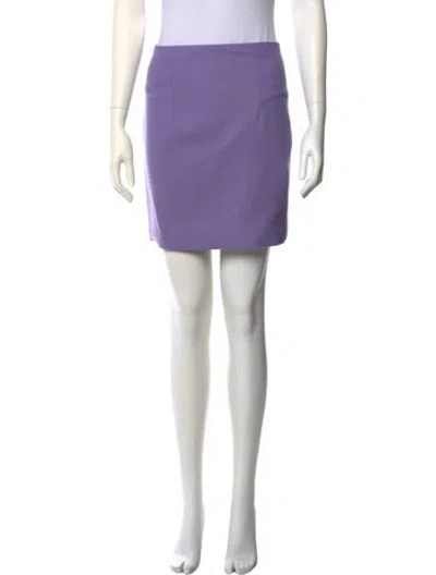 Pre-owned Sergio Hudson Wool Mini Skirt In Purple