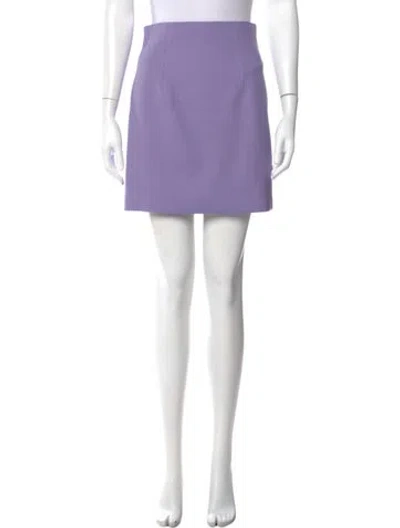 Pre-owned Sergio Hudson Wool Mini Skirt In Purple