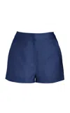 Sergio Hudson Zip Front Short In Navy